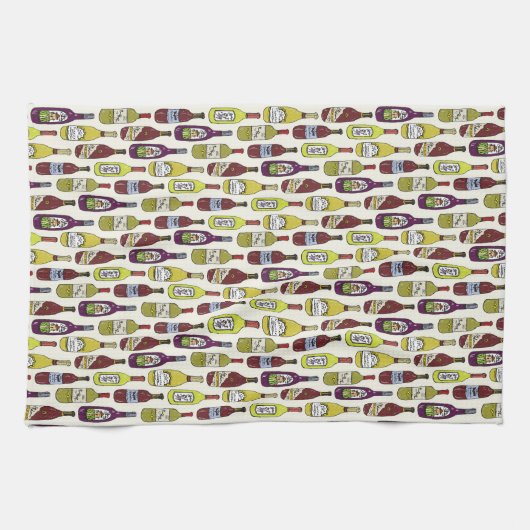 Weinflaschen Geschirrtuch (Horizontal)