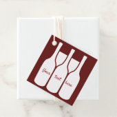 Weinflaschen Gläser Vor-Karte Geschenkanhänger (Beispiel)