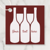 Weinflaschen Gläser Vor-Karte Geschenkanhänger (Vorderseite)