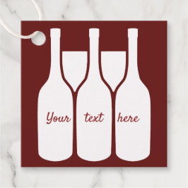 Weinflaschen Gläser Vor-Karte Geschenkanhänger