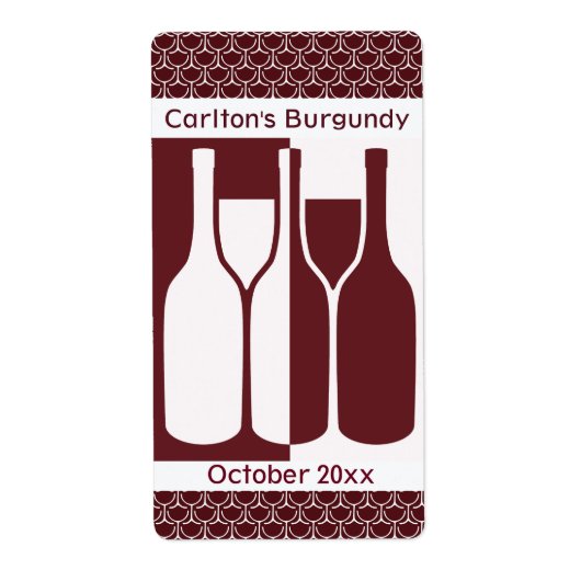 Weinflaschen Glass Image Wine Label (Vorne)