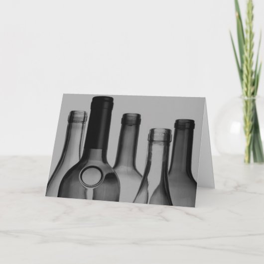Weinflaschen Grußkarten Karte (Vorderseite)