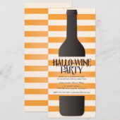 Weinflaschen Halloween-Party Einladung (Vorne/Hinten)