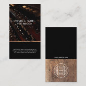 Weinflaschen | Holz Visitenkarte (Vorne/Hinten)