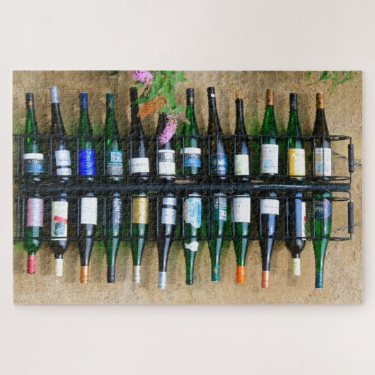 Weinflaschen in einem Rack Puzzle (Horizontal)