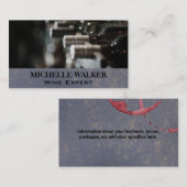 Weinflaschen in Keller Visitenkarte (Vorne/Hinten)