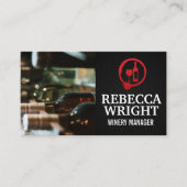 Weinflaschen in Keller Visitenkarte (Vorderseite)