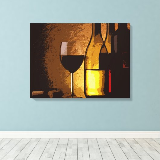 Weinflaschen in Leinwand verpackt (Insitu (Holzboden))