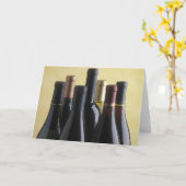 Weinflaschen Karte (Gelbe Blume)
