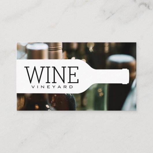 Weinflaschen-Logo | Weinsammlung Visitenkarte (Vorderseite)