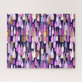 Weinflaschen, mehrfarbig, dunkelblau puzzle (Horizontal)