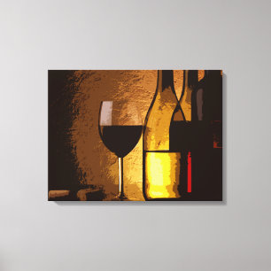 Weinflaschen mit eingepacktem Leinwand