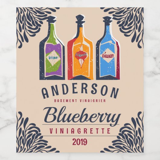 Weinflaschen mit Frucht oder Kräuteraroma Weinetikett (Einzelnes Label)