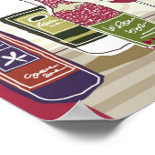 Weinflaschen mit Weinglas auf dem Tisch Poster (Ecke)