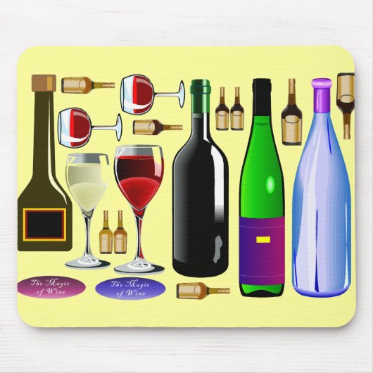Weinflaschen Mousepad (Vorne)