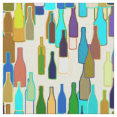 Weinflaschen, multi Farbe, beige Hintergrund Stoff (Nahaufnahme)