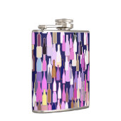 Weinflaschen, multi Farbe, dunkelblauer Flachmann (Rechts)