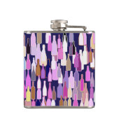 Weinflaschen, multi Farbe, dunkelblauer Flachmann (Rückseite)