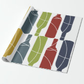 Weinflaschen-Muster-Packpapier Geschenkpapier (Ungerollt)