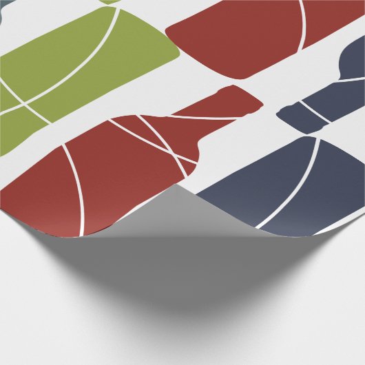 Weinflaschen-Muster-Packpapier Geschenkpapier (Ecke)