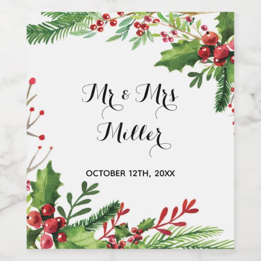 Weinflaschen oder Weinflaschen Etikett Botanische  (Einzelnes Label)