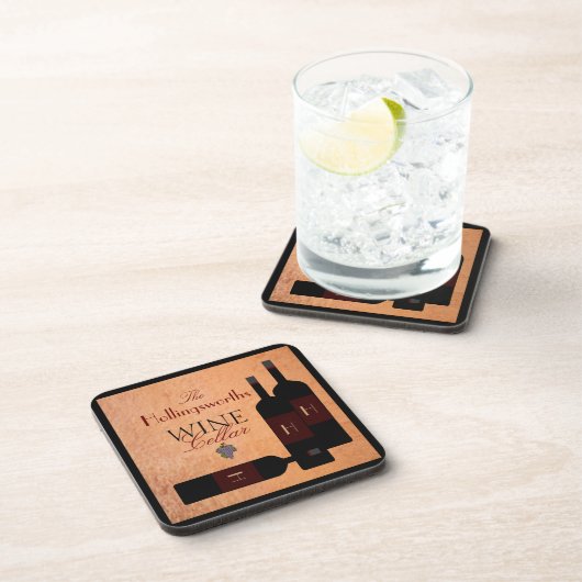 Weinflaschen - Personalisiert Getränkeuntersetzer (Rechte Seite)
