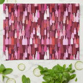 Weinflaschen, Pflaumenfarben, bordeauxroter Hinter Handtuch (Gefaltet)