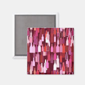 Weinflaschen, Pflaumenfarben, bordeauxroter Hinter Magnet (Vorderseite/Rückseite)