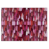 Weinflaschen, Pflaumenfarben, bordeauxroter Hinter Schneidebrett (Vorderseite)