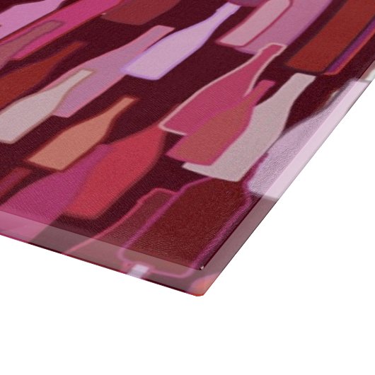 Weinflaschen, Pflaumenfarben, bordeauxroter Hinter Schneidebrett (Ecke)