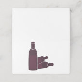 Weinflaschen Platzkarte (Außenseite Aufgefaltet)