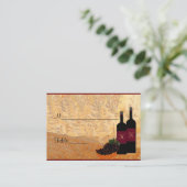 Weinflaschen Platzkarte Tischnummer | (Stehend Vorderseite)