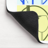 Weinflaschen Pop Art Mousepad (Ecke)