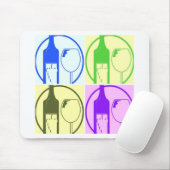 Weinflaschen Pop Art Mousepad (Mit Mouse)