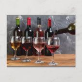 Weinflaschen Postkarte (Vorderseite)