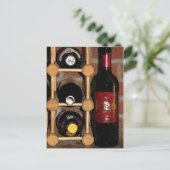 Weinflaschen Postkarte (Stehend Vorderseite)