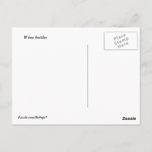 Weinflaschen Postkarte (Rückseite)