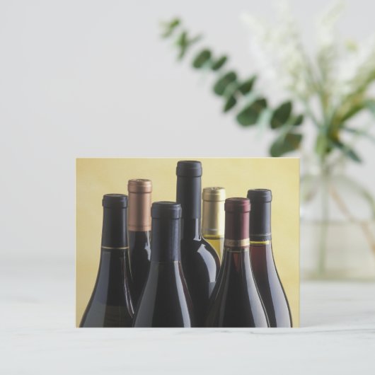 Weinflaschen Postkarte (Stehend Vorderseite)