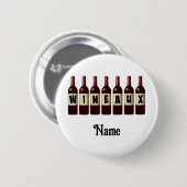 Weinflaschen Roter Wein nach Maß Button (Vorne & Hinten)