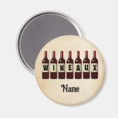 Weinflaschen Roter Wein nach Maß Magnet (Vorderseite/Rückseite)