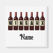 Weinflaschen Roter Wein nach Maß Magnet (Vorne)