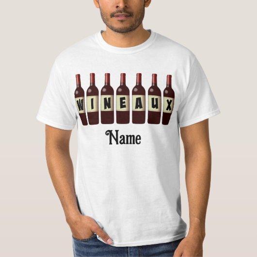 Weinflaschen Roter Wein nach Maß T-Shirt (Vorderseite)