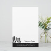 Weinflaschen Schreibtisch Stationery Briefpapier (Stehend Vorderseite)