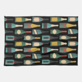 Weinflaschen Schwarz Küchentuch (Horizontal)