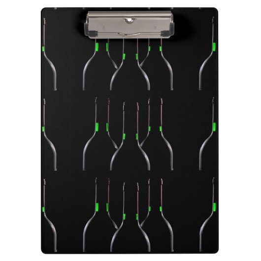 Weinflaschen Schwarze Zwischenablage Klemmbrett (Vorderseite)
