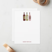 Weinflaschen Stationery-Mitteilungskarten Mitteilungskarte (Vorderseite/Rückseite Beispiel)