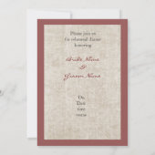 Weinflaschen, Trauben, Korkenzieher und Glas Einladung (Rückseite)