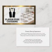 Weinflaschen Tux Catering Logo | Geschirr Visitenkarte (Vorne/Hinten)