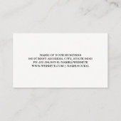 Weinflaschen und Cork Business Card Visitenkarte (Rückseite)