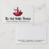 Weinflaschen und Glas | Innenstadt Visitenkarte (Vorne/Hinten)